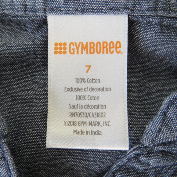 GYMBOREE Girls Dress Size 7 100% Cotton Button-up Front-Half Beautiful Embroider - Picture 7 of 12